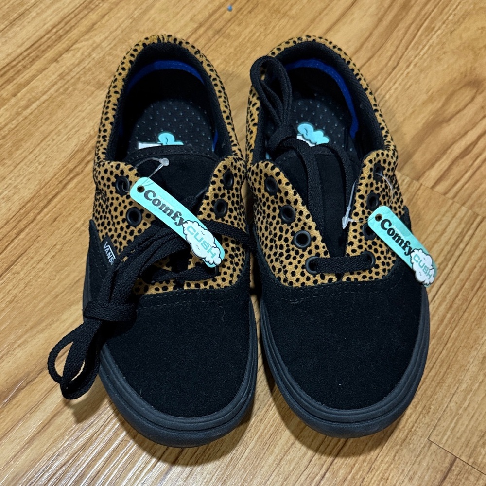 Vans Kids Black and Tan Sneakers